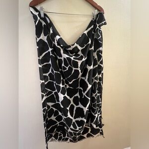 H/M White /black scarf